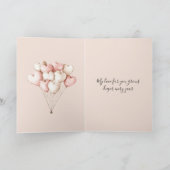 Carte Romantic I Love You Anniversary Pink Hearts (Intérieur)