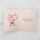 Carte Romantic I Love You Anniversary Pink Red Heart  (Intérieur)