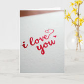 Carte Romantic I Love You Script Glitter Card (Fleur jaune)