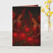 Carte Romantic Love Red Rose Fairy for Her (Fleur jaune)