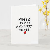Carte Romantic Naughty Hugs Kisses Card (Fleur jaune)