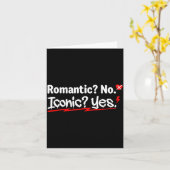 Carte Romantic No Iconic Yes Funny Anti Valentine's Day  (Fleur jaune)