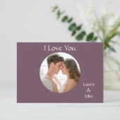 Carte Romantic Personalized Couple Photo with Names Card (Debout devant)