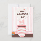 Carte Romantic Pink Graffiti Love Cup Saint Valentin (Devant)