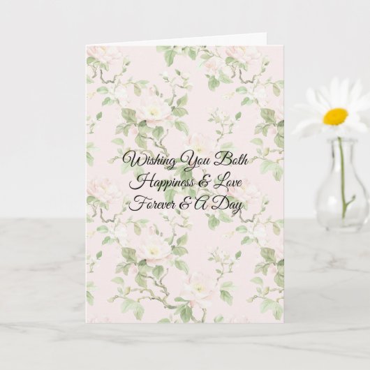 Carte Romantic Pretty Blush Flowers Wedding (Petite plante)