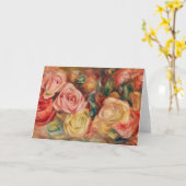 Carte Romantic red and pink roses Pierre Auguste Renoir (Fleur jaune)