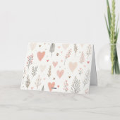 Carte Romantic Rose Gold Script (Dos)