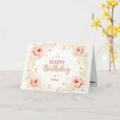 Carte Romantic Rose Gold Script (Fleur jaune)