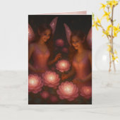 Carte Romantic Thinking of You Love for Her Pink Lotus (Fleur jaune)