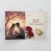 Carte Romantic Valentine's Day Folded Greeting Card: Hea (Intérieur)