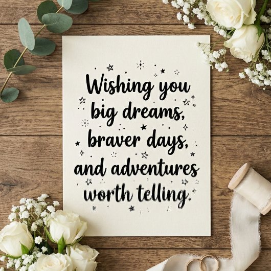 Carte Romantic Wedding Quote Newlywed Bride Groom