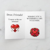 Carte Romantic Wedding Silhouette of Bride and Groom (Intérieur)