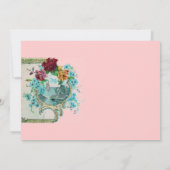 Carte ROMANTICA 3 Floral Blue Rose Wedding Party (Dos)