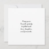 Carte Romantique 4 juillet (Dos)