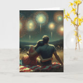 Carte Romantique 4 juillet (Fleur jaune)