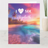 Carte Romantique 4 Photo Je t'aime Saint Valentin (Devant)