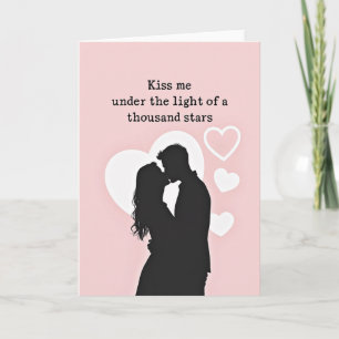 Carte Romantique Baiser Sous Les Étoiles