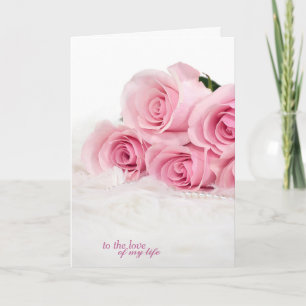 Carte romantique birthday roses on