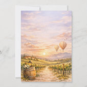 Carte Romantique coucher de soleil dans le vignoble Save (Dos)