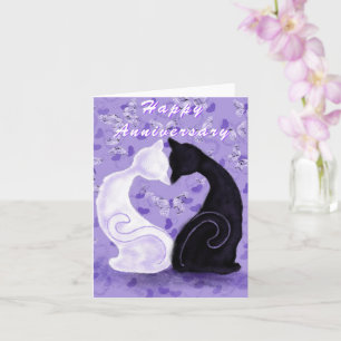 Carte romantique Couple Chat Anniversaire