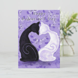Carte Romantique Couple Chat Valentine's Day Card