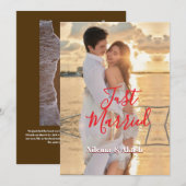 Carte Romantique Couple Couple Couché de Soleil "juste m (Devant / Derrière)