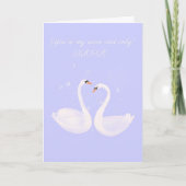Carte Romantique Cygne Saint-Valentin (Devant)
