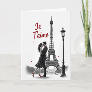 Carte Romantique de Baiser à Paris