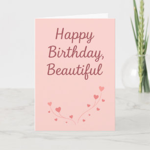 Carte romantique de bon anniversaire pour elle