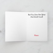 Carte romantique de bonhomme en pain d'épices coqu (Intérieur)