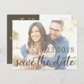 Carte Romantique de Date de Sauvegarde avec Photo (Devant / Derrière)