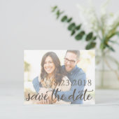 Carte Romantique de Date de Sauvegarde avec Photo (Debout devant)