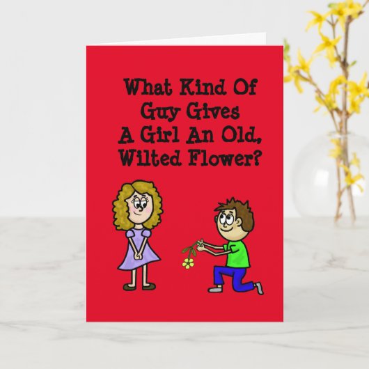 Carte romantique de fleur fanée (Fleur jaune)