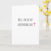 Carte romantique de Groundhog Day (Fleur jaune)
