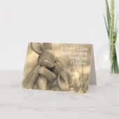 Carte romantique de lapin pour l'être cher (Devant)