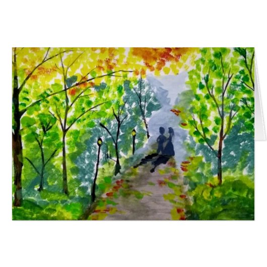 Carte romantique de l'après-midi par Rashmi (Devant horizontal)