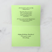 Carte romantique de rose rouge d'anniversaire (Intérieur)