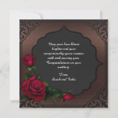 Carte romantique du Coeur Rouge et Rose Shaadi Mub (Dos)