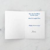 Carte romantique et amusante Anniversaire de pêche (Intérieur)