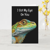 Carte Romantique Flirt, J'ai un œil sur toi (Fleur jaune)