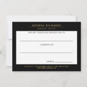 Carte Romantique Flore foncée Certificat cadeau (Dos)