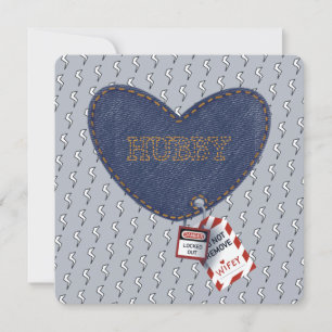 Carte Romantique Hubby Wifey Electricien Coeur verrouill