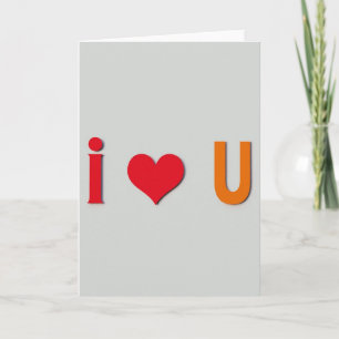 Carte romantique « Je t'aime » multicouche