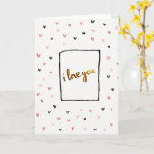 Carte Romantique Je T'Aime Or (Fleur jaune)