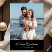 Carte romantique Joyeux Noël Couple