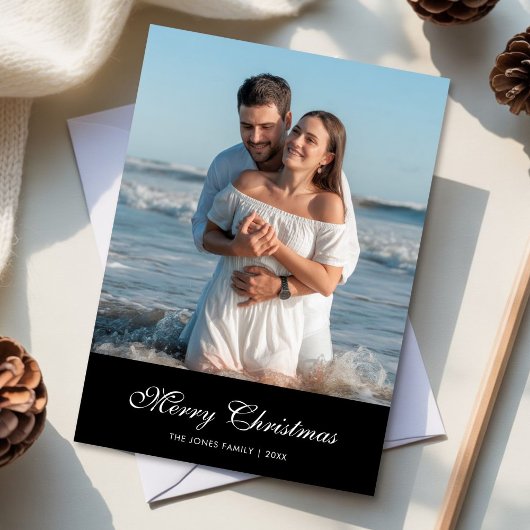 Carte romantique Joyeux Noël Couple