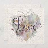 Carte Romantique Love Heart Note (Devant / Derrière)