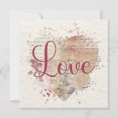 Carte Romantique Love Heart Note (Devant)