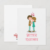 Carte romantique « Meilleur ensemble » (Devant / Derrière)