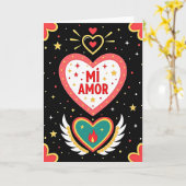 Carte Romantique Mi Amor (Fleur jaune)
